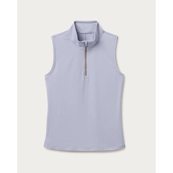 Rhone Blue Lavender Course to Court Sleeveless Zip Mock - Picture 4 of 8